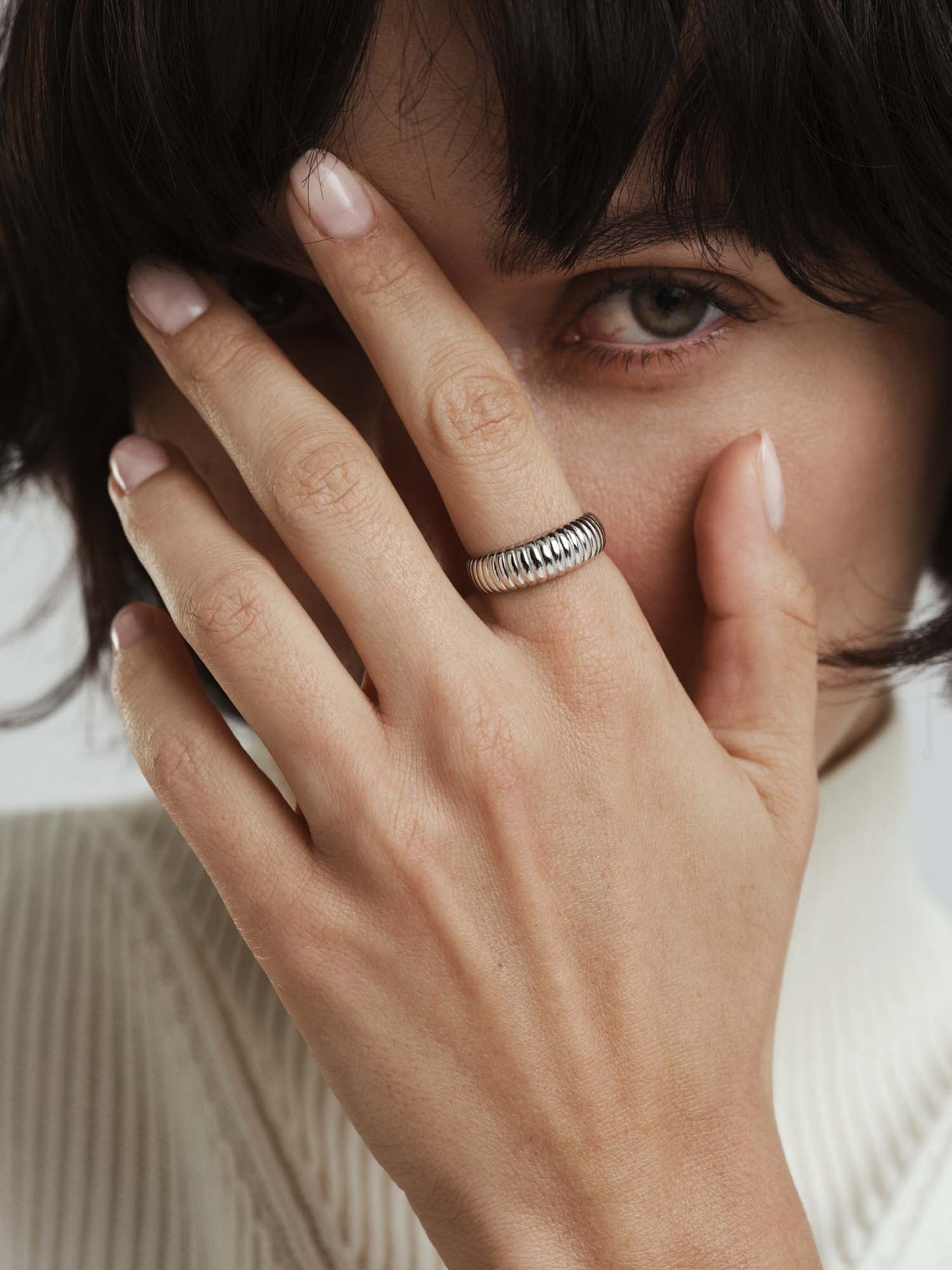Retro Ribbed Ring