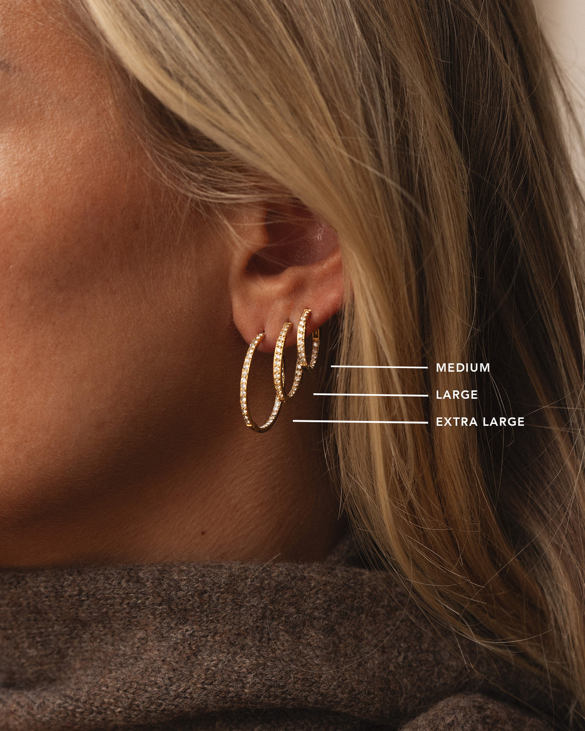 Sparkle Large Hoops