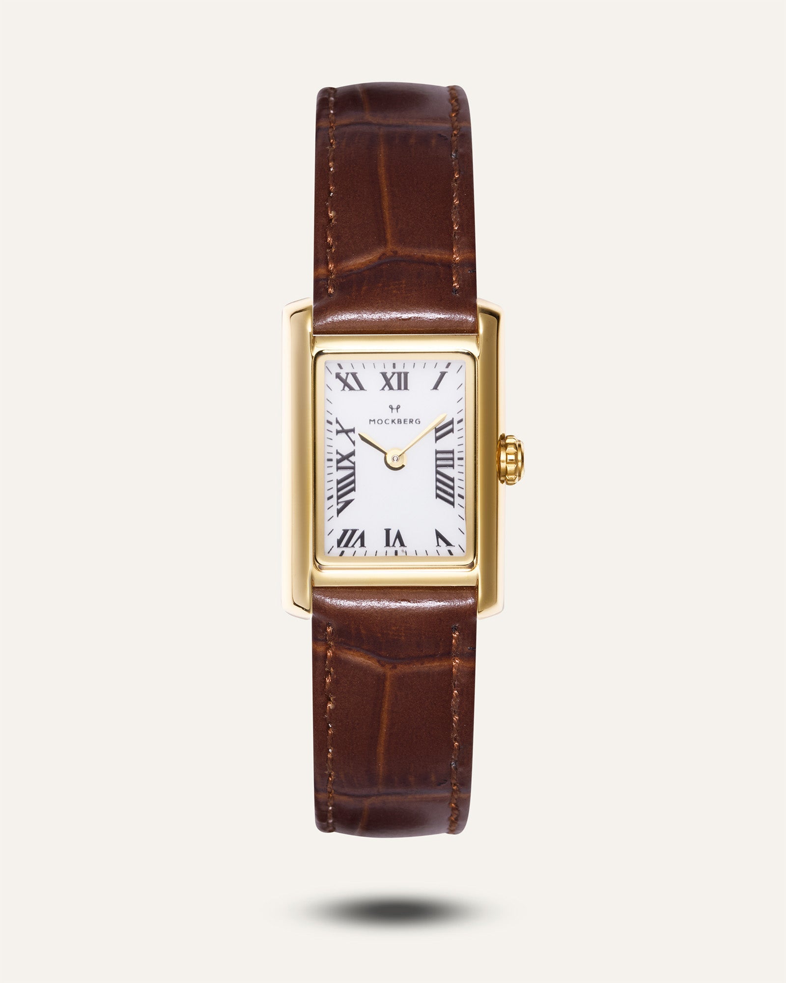 Timeless Brown Leather Gold Watch Mockberg Timeless Brown Leather Gold Watch Mockberg