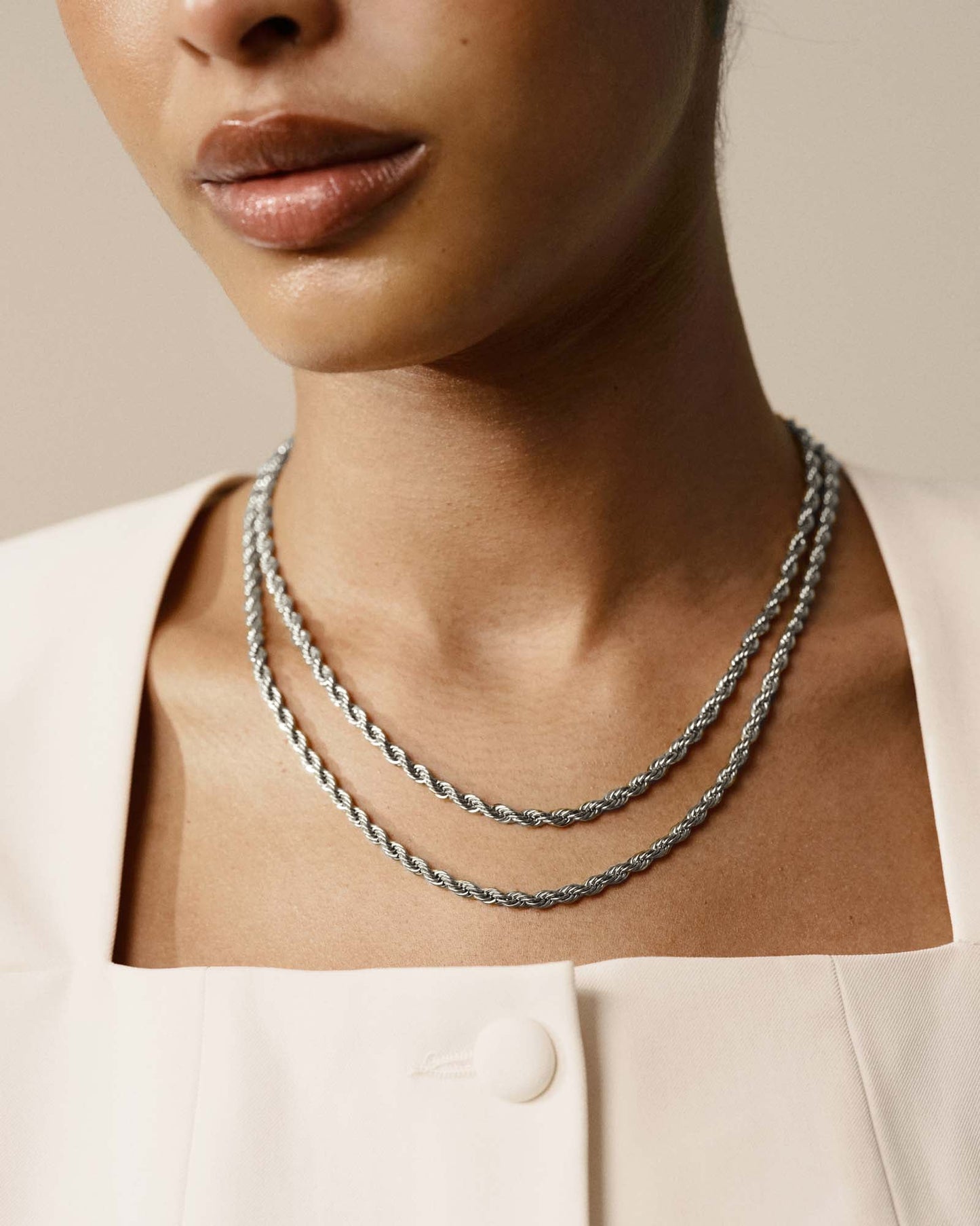 Bold Rope Chain Steel Necklace