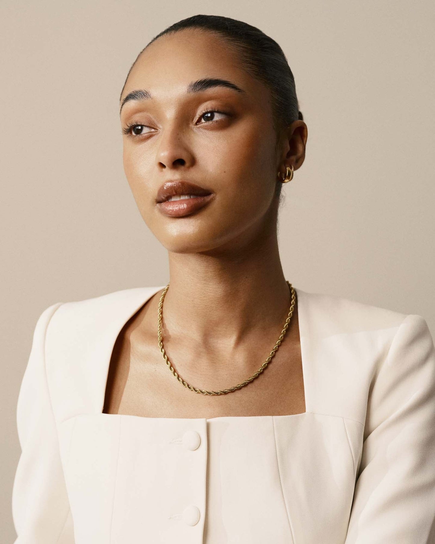 Bold Rope Chain Gold Necklace