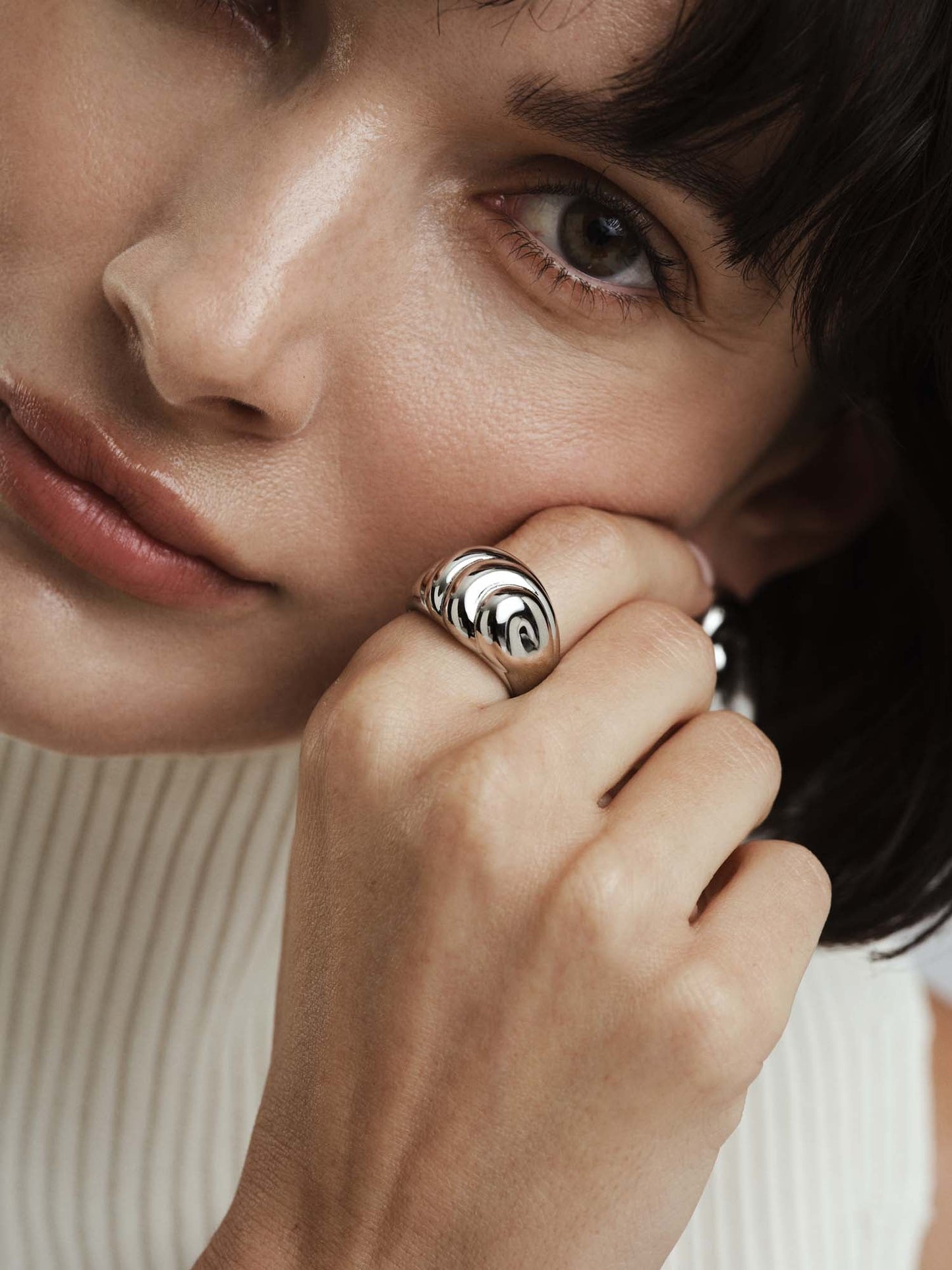 Deco Bold Silver Ring