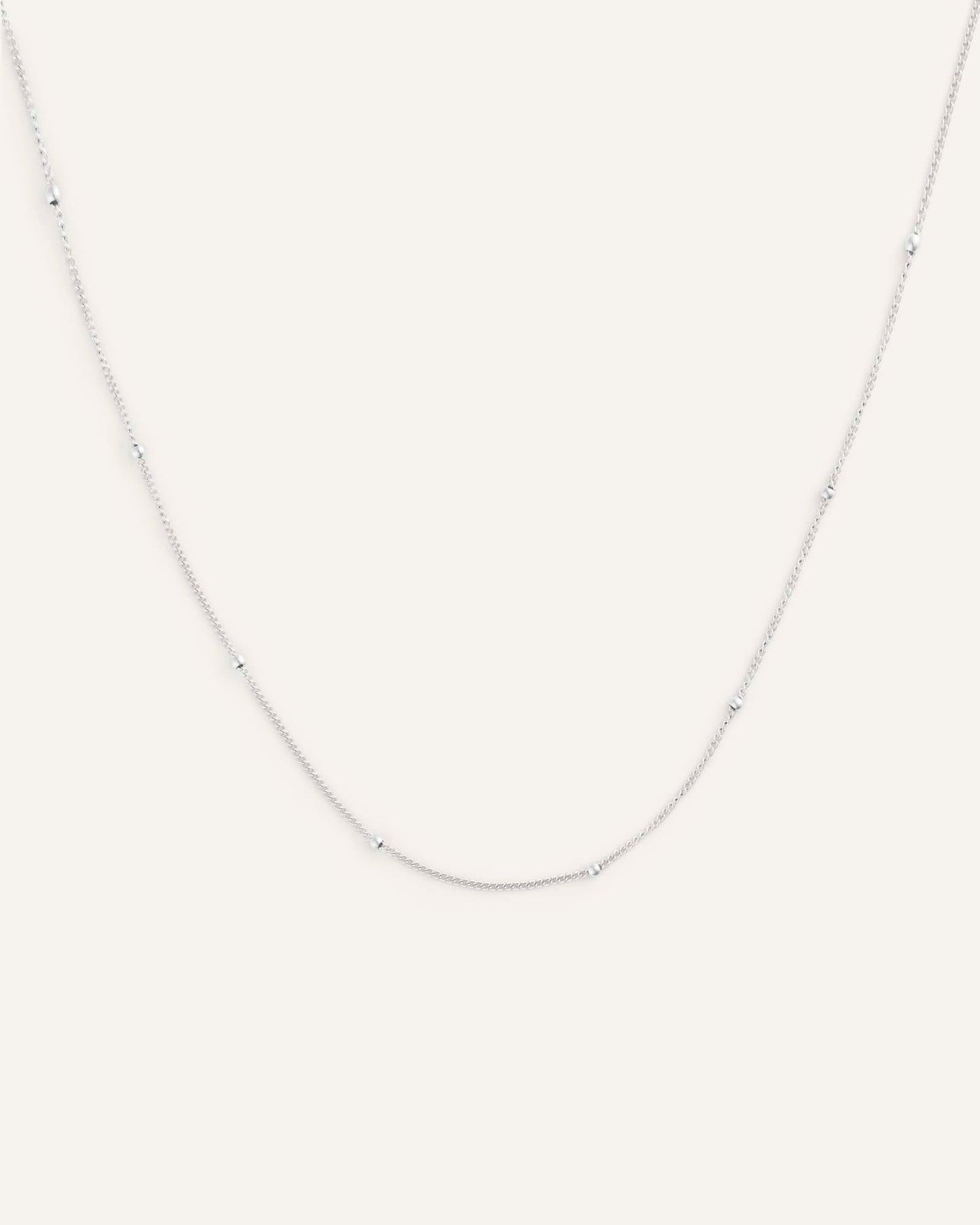 Beaded Chain Steel Medium Necklace