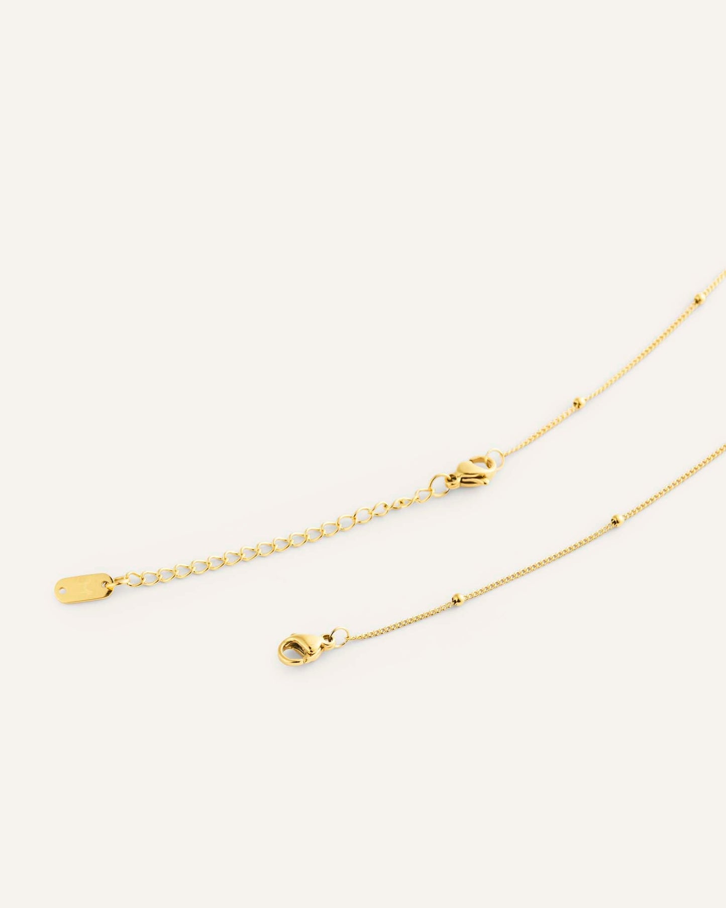 Beaded Chain Gold Necklace