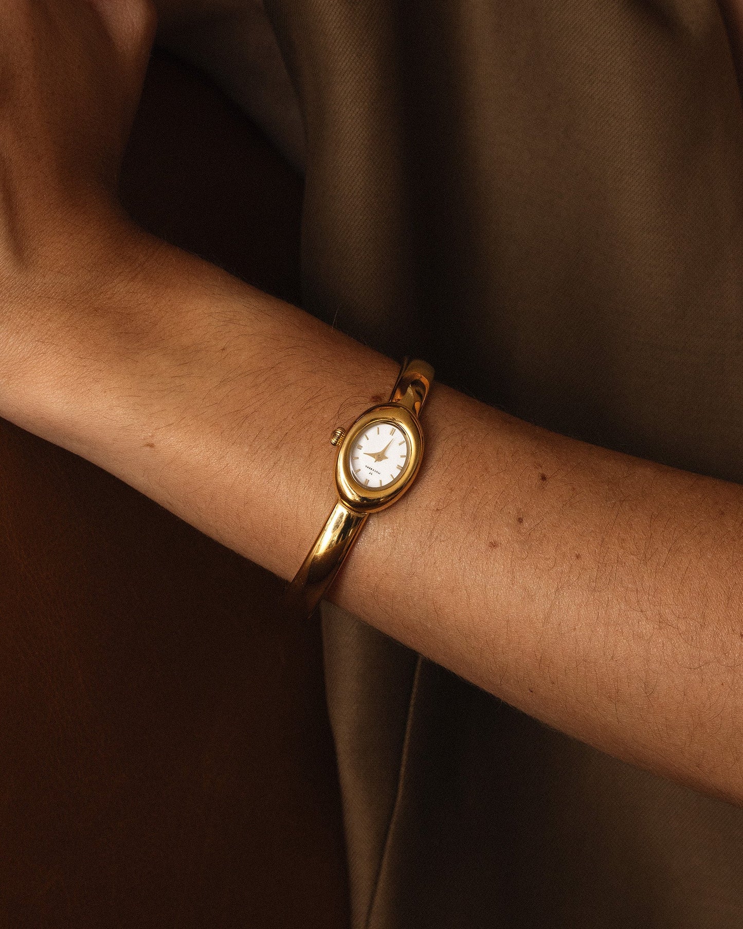 Belle Oval Petite Bangle Watch