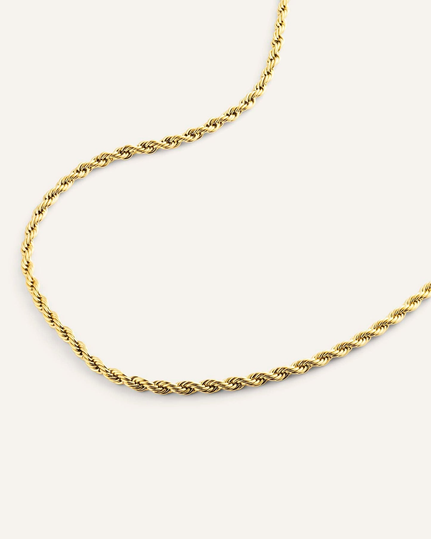 Bold Rope Chain Gold Small Necklace