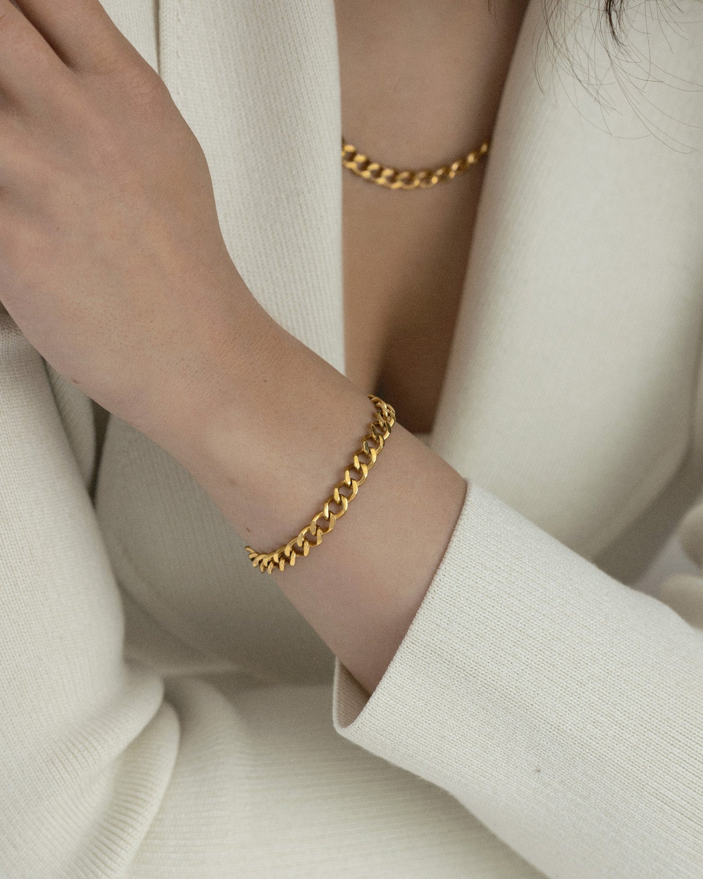 Curb Chain Bracelet Gold