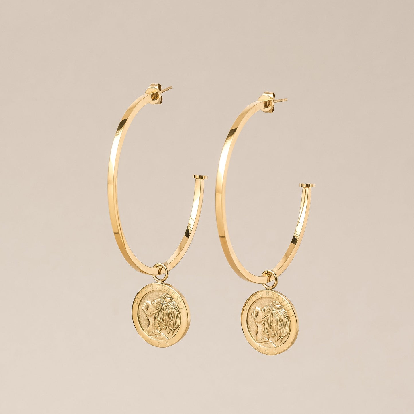 Brave earrings gold