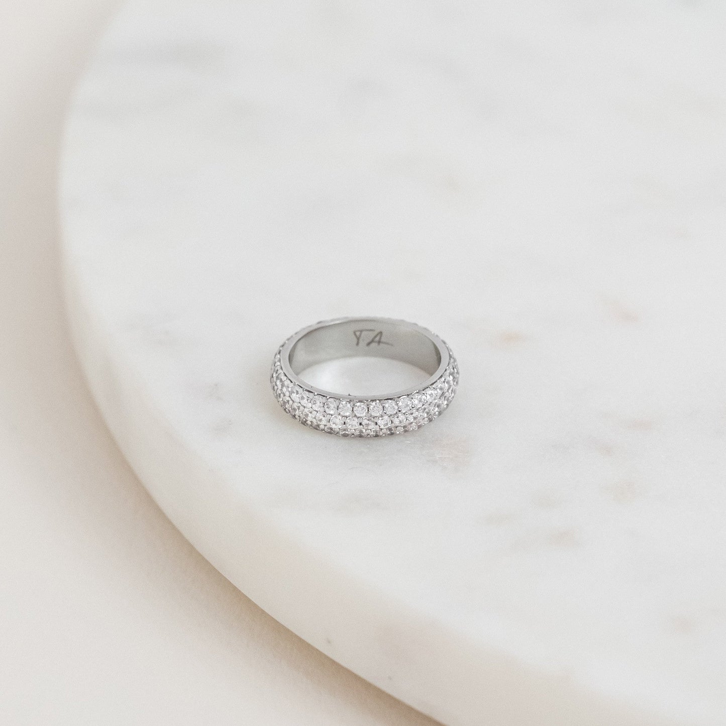 Solar Ring Silver/White