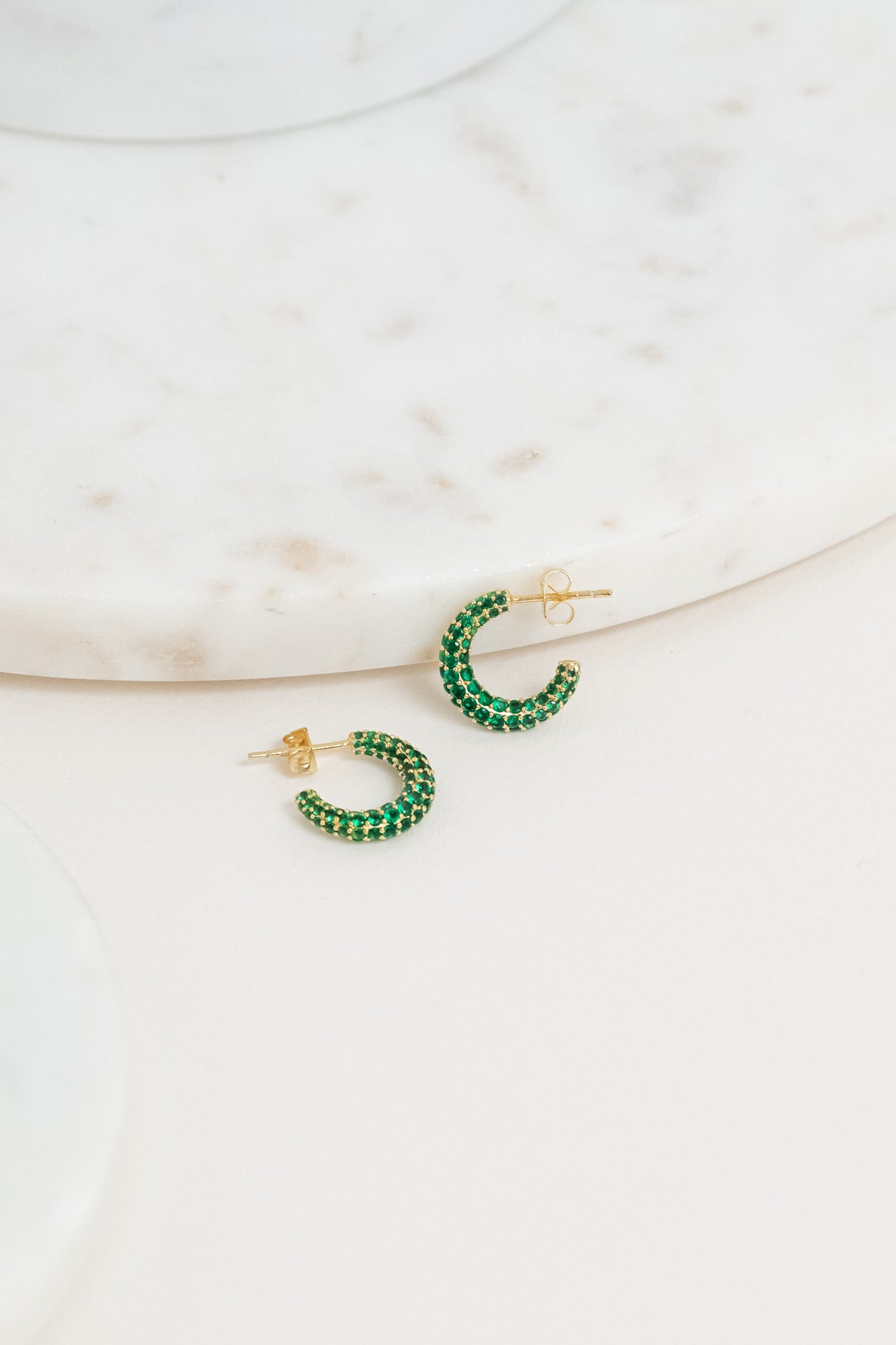 Glasier Earrings Gold/Green