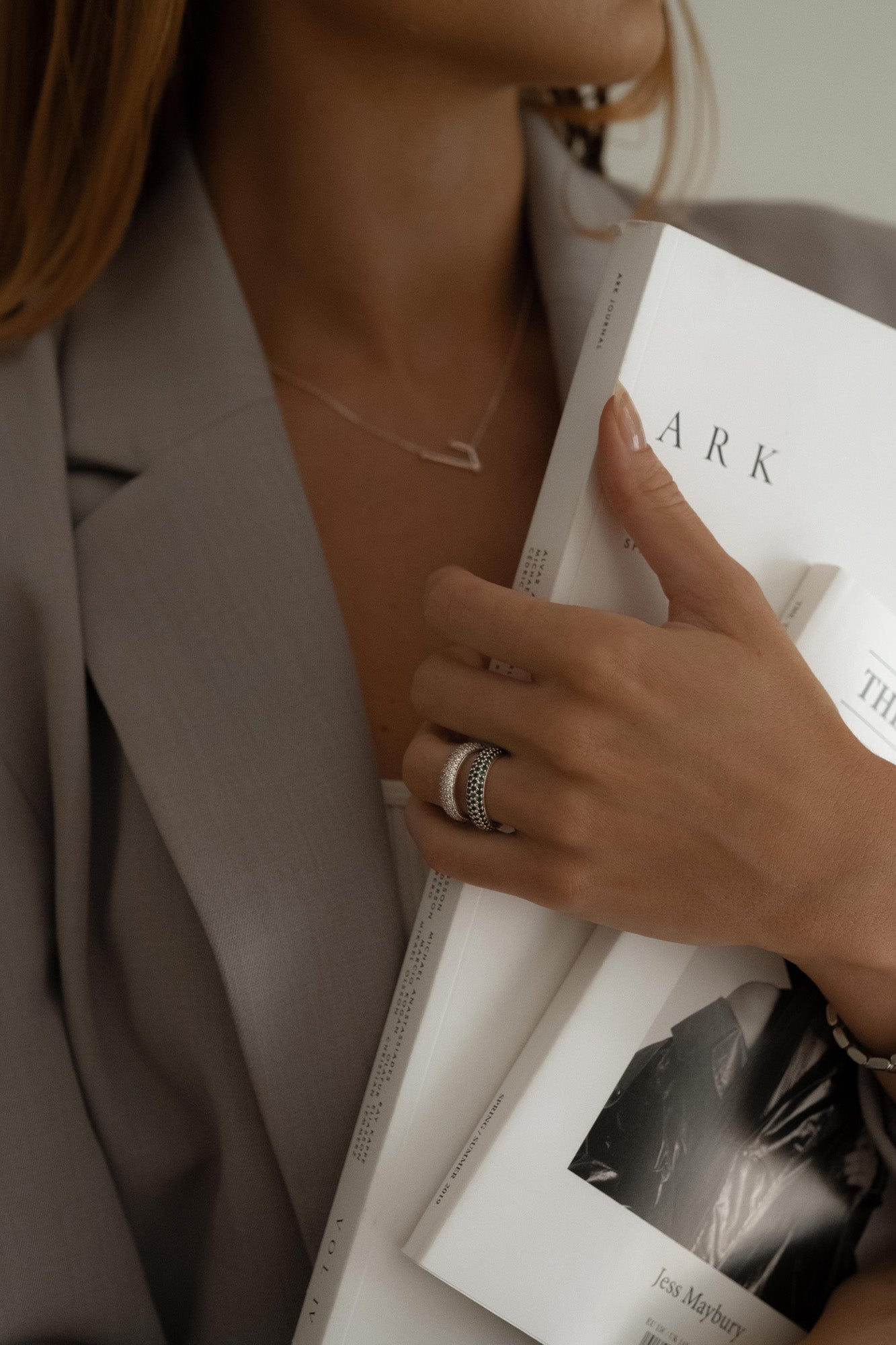 Solar Ring Silver/White