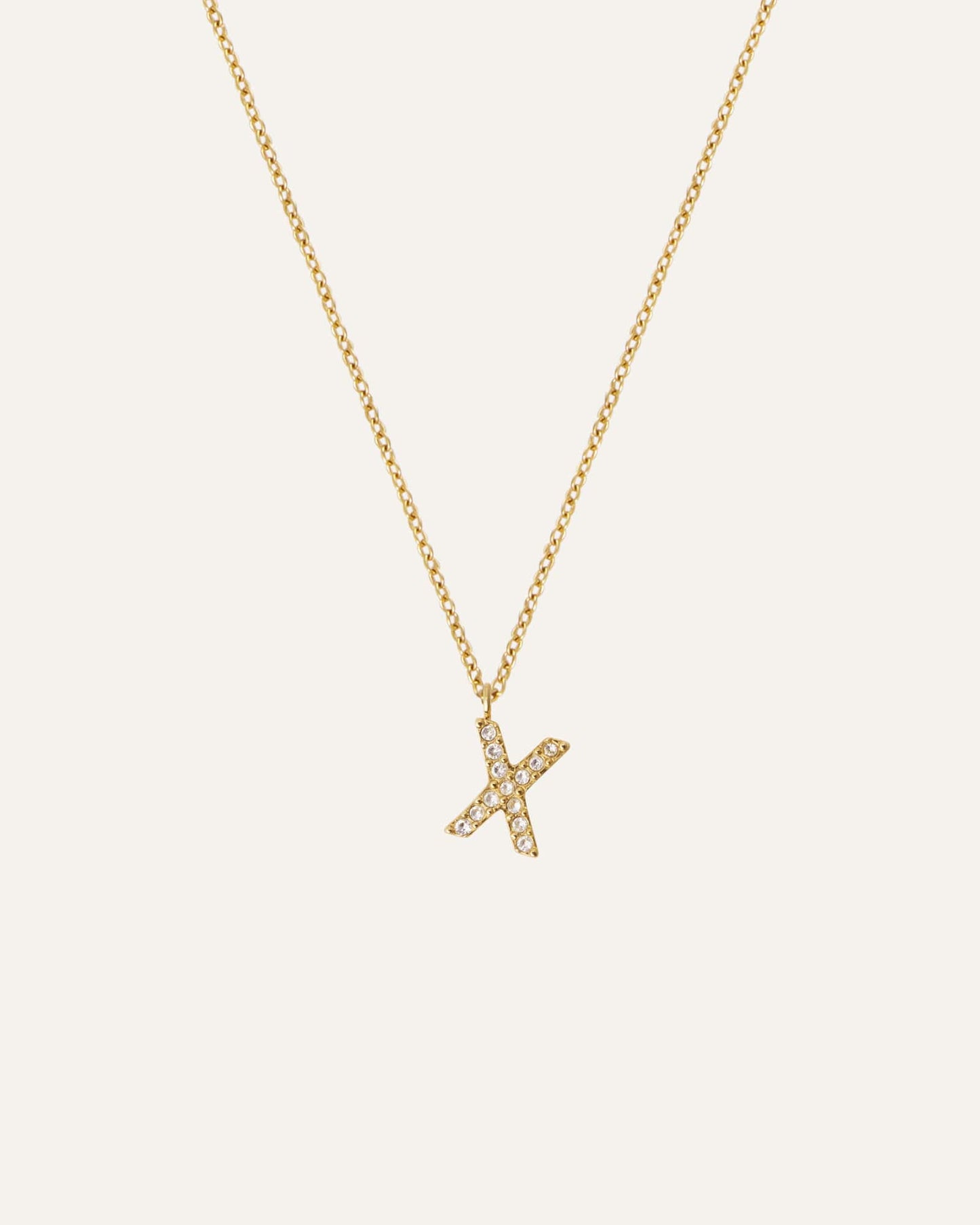 Petite Stone Letter Necklace