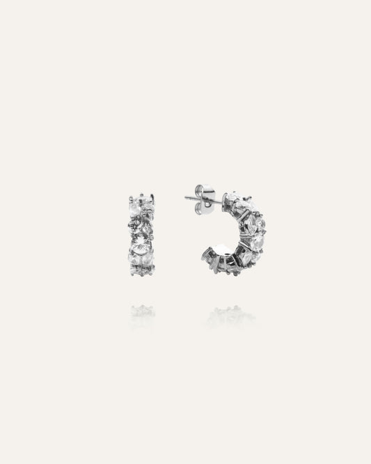 Queen earrings silver Small