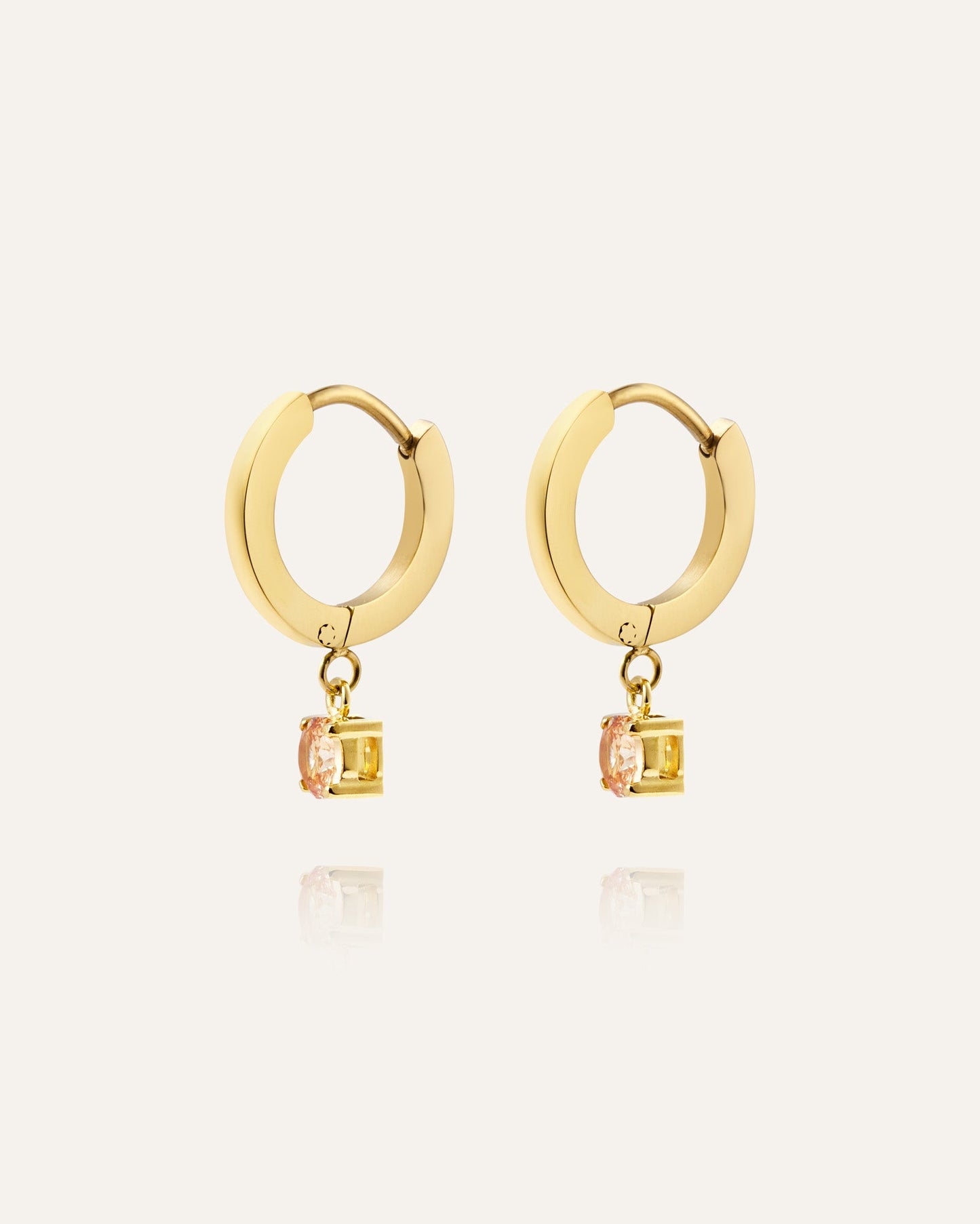 Jolie Gold Hoops - Champagne