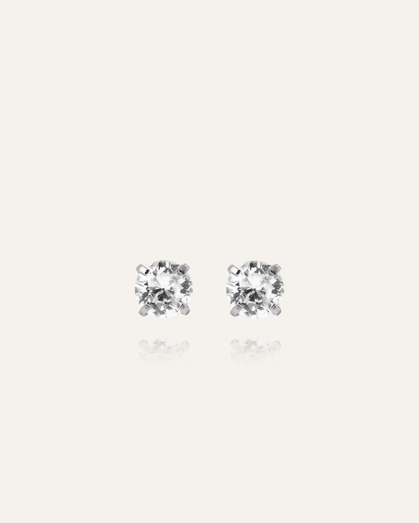 Jolie White Medium Studs