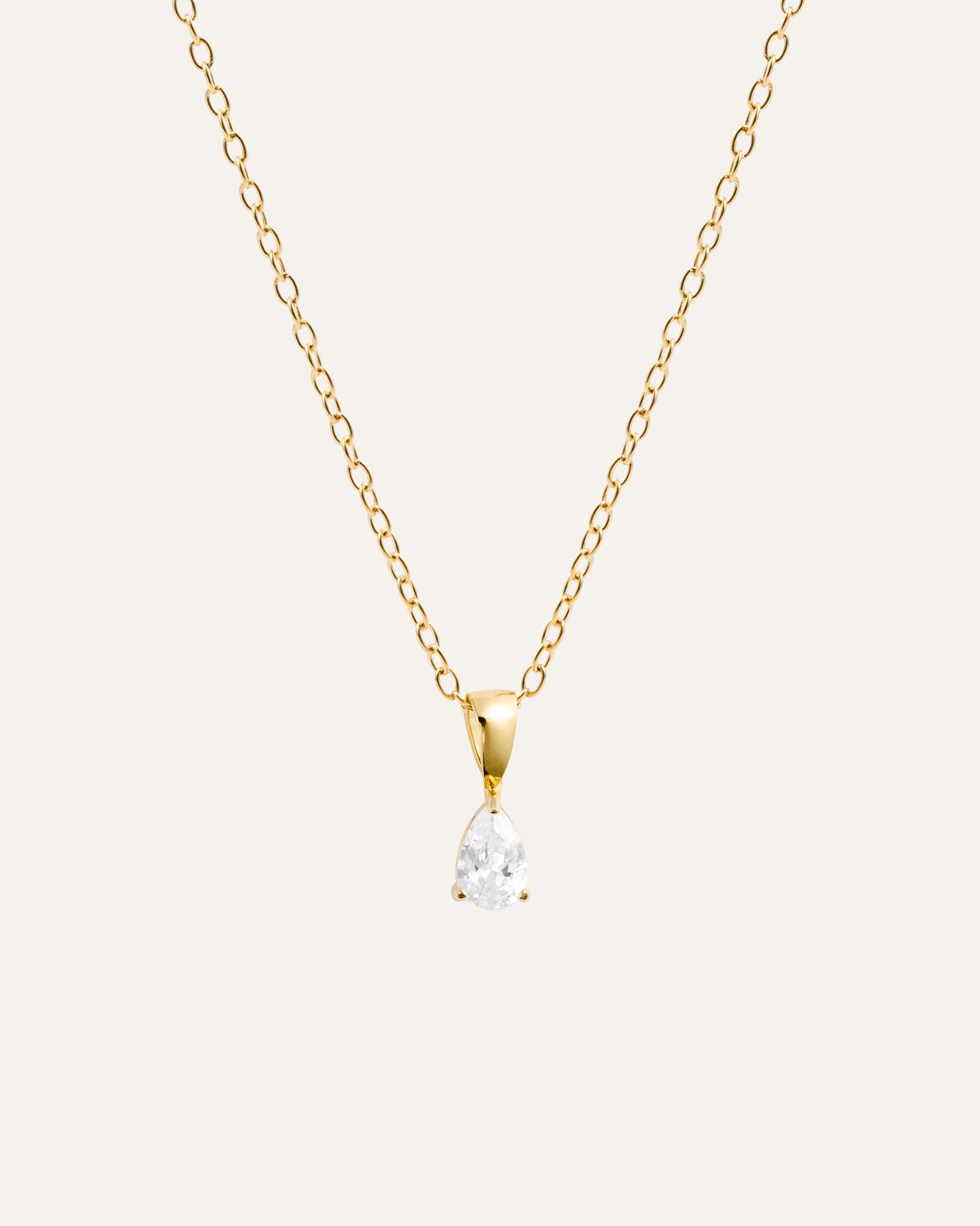 Belle Gold Necklace - White