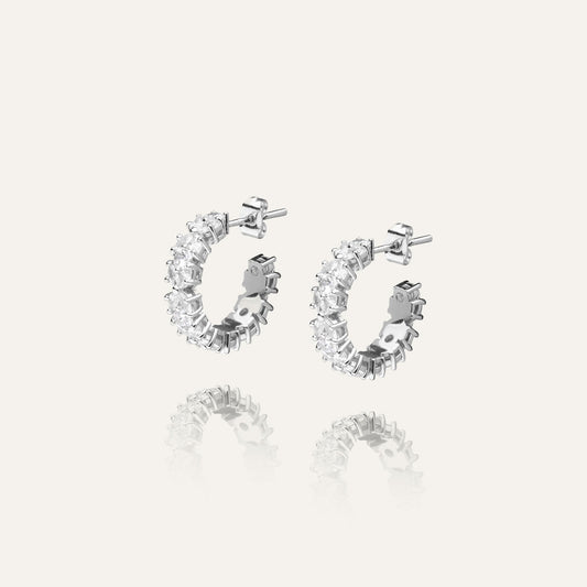 Queen Earrings Silver Large