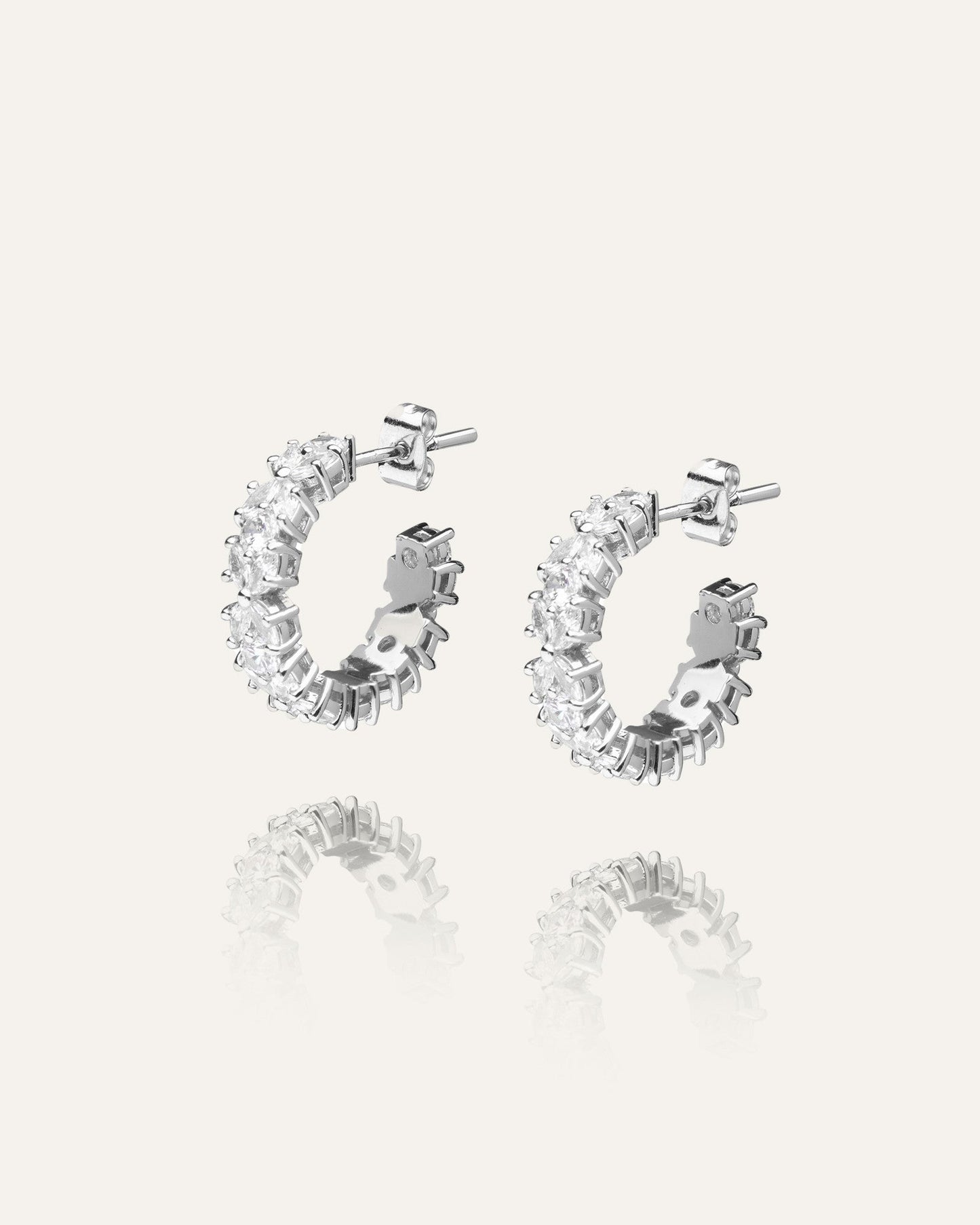 Queen Earrings Silver Large