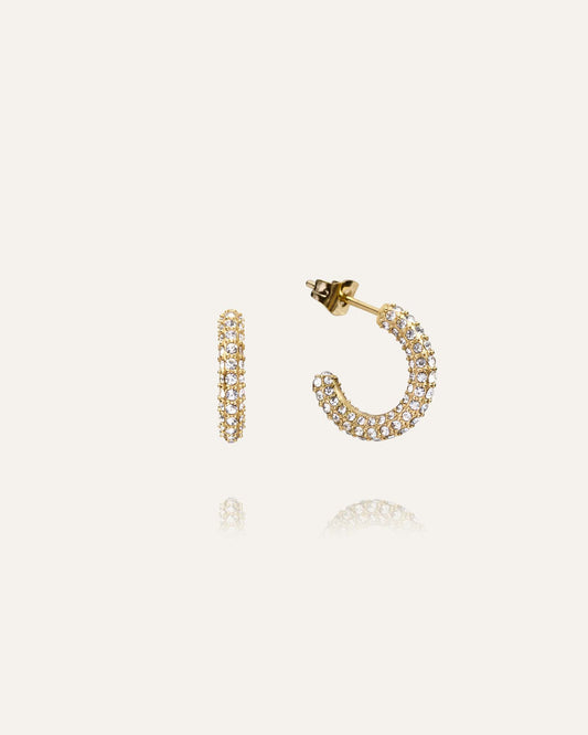 Pavé eternal medium gold earrings