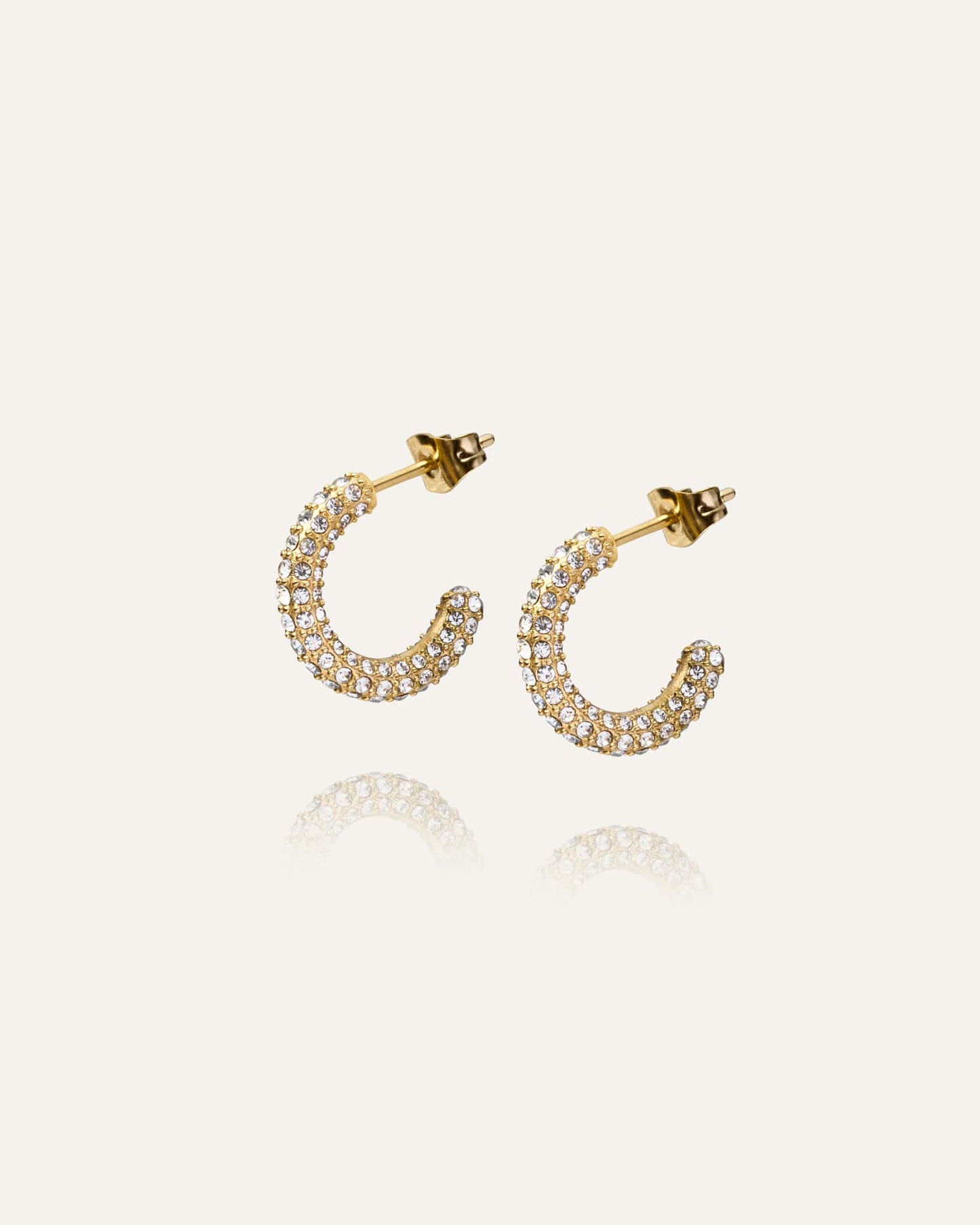 Pavé eternal medium gold earrings