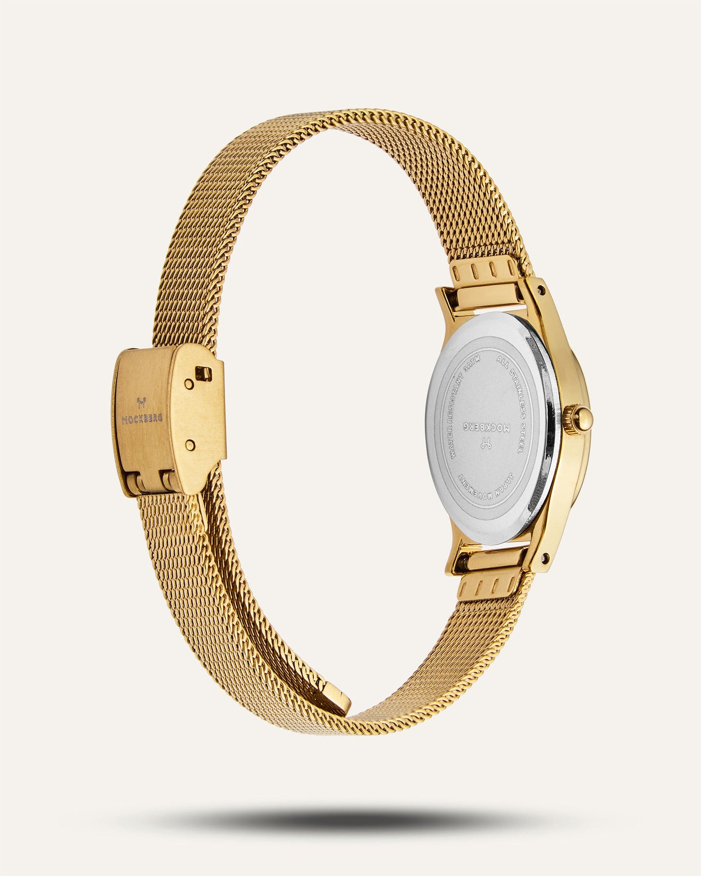 Retro Mesh Gold Watch