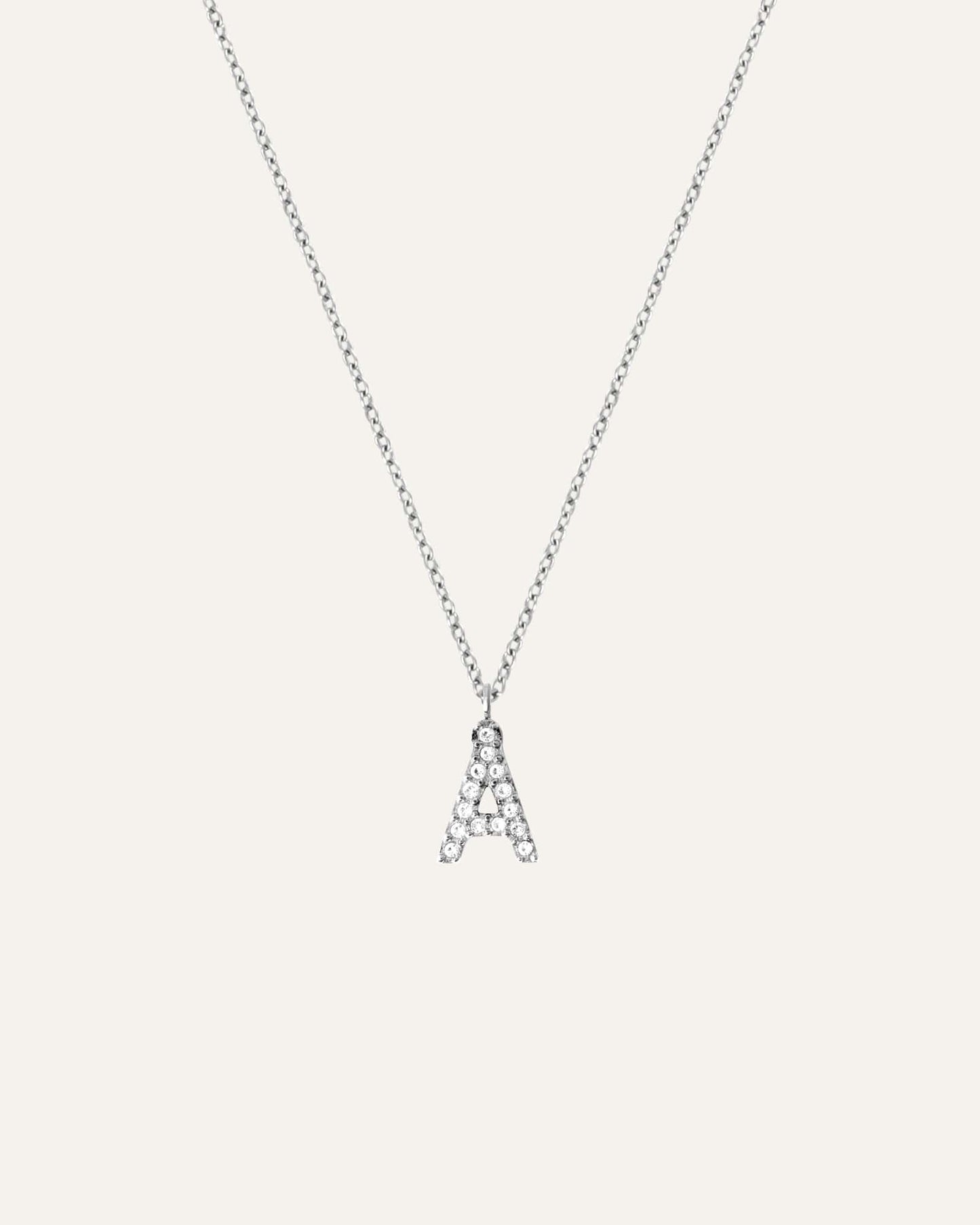 Petite Stone Letter Necklace