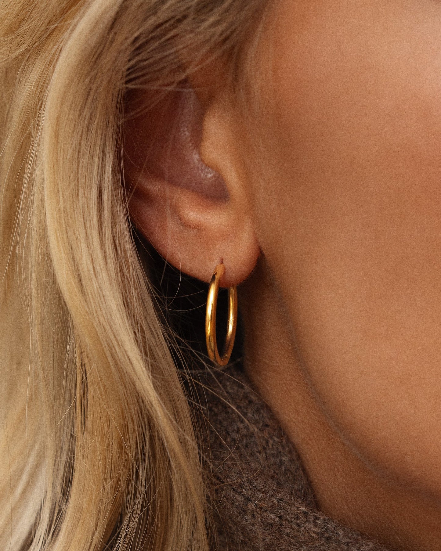 Slim Large Hoops