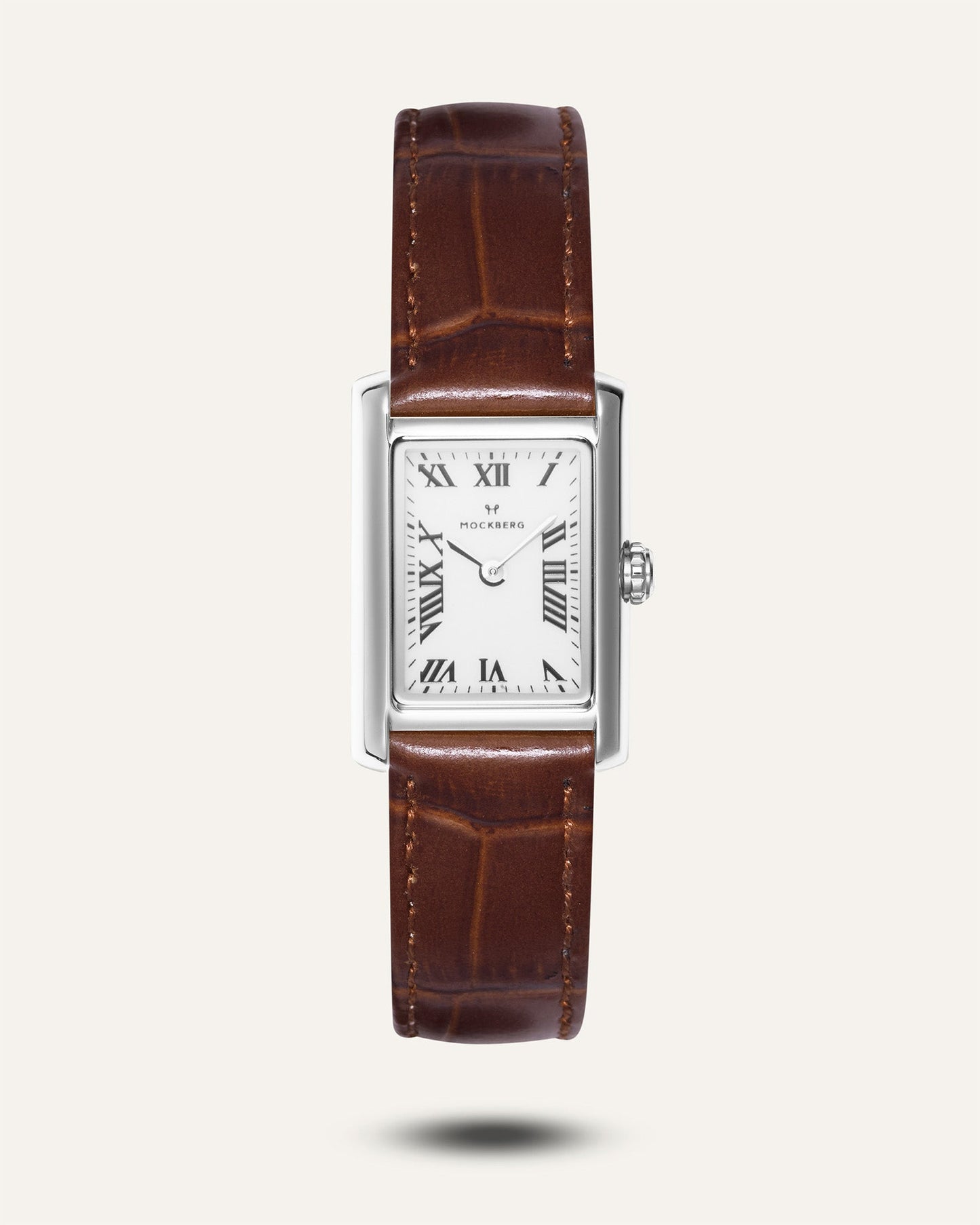 Timeless Brown Leather Silver Watch