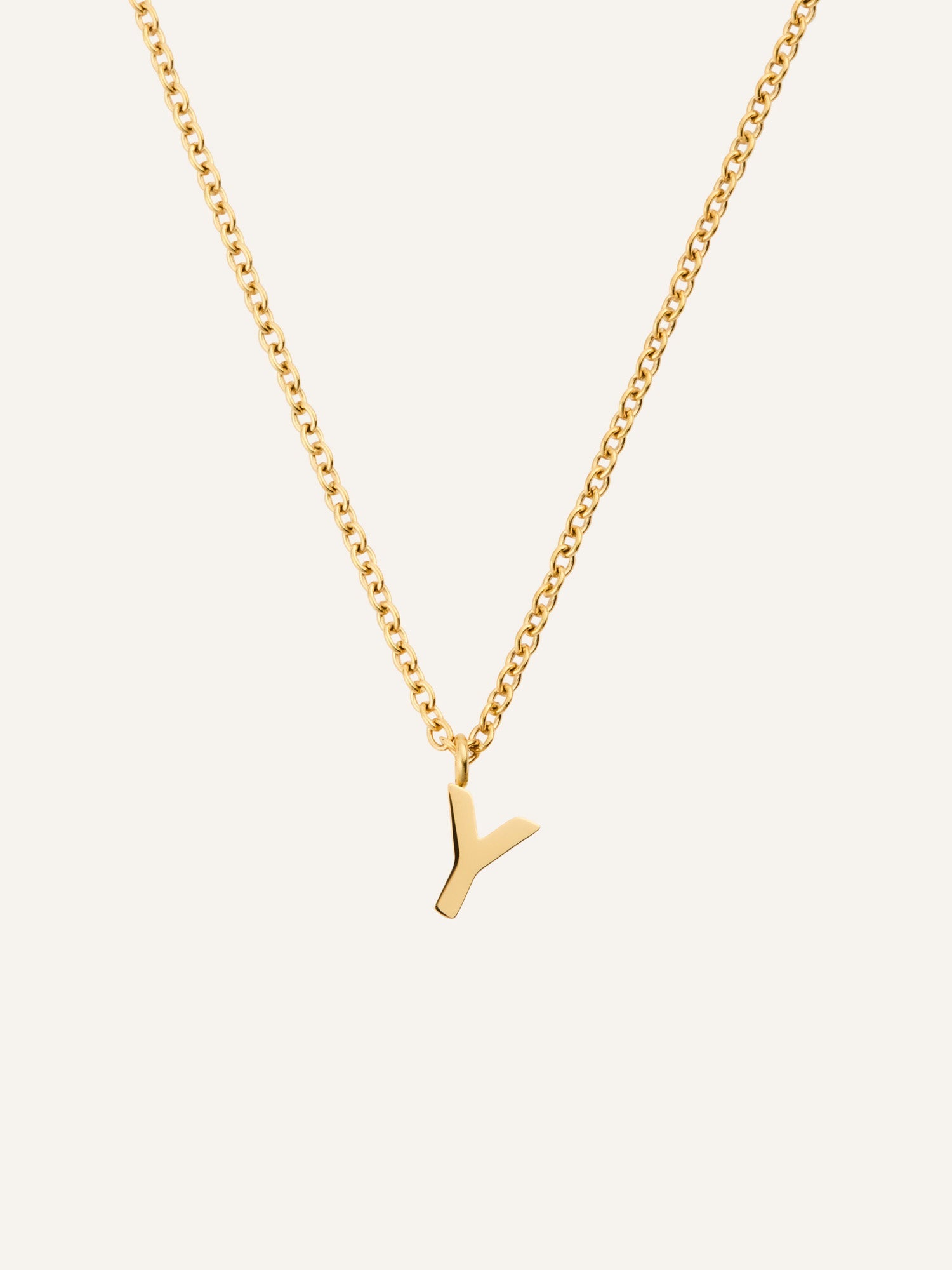 Petite Plain Letter Necklace