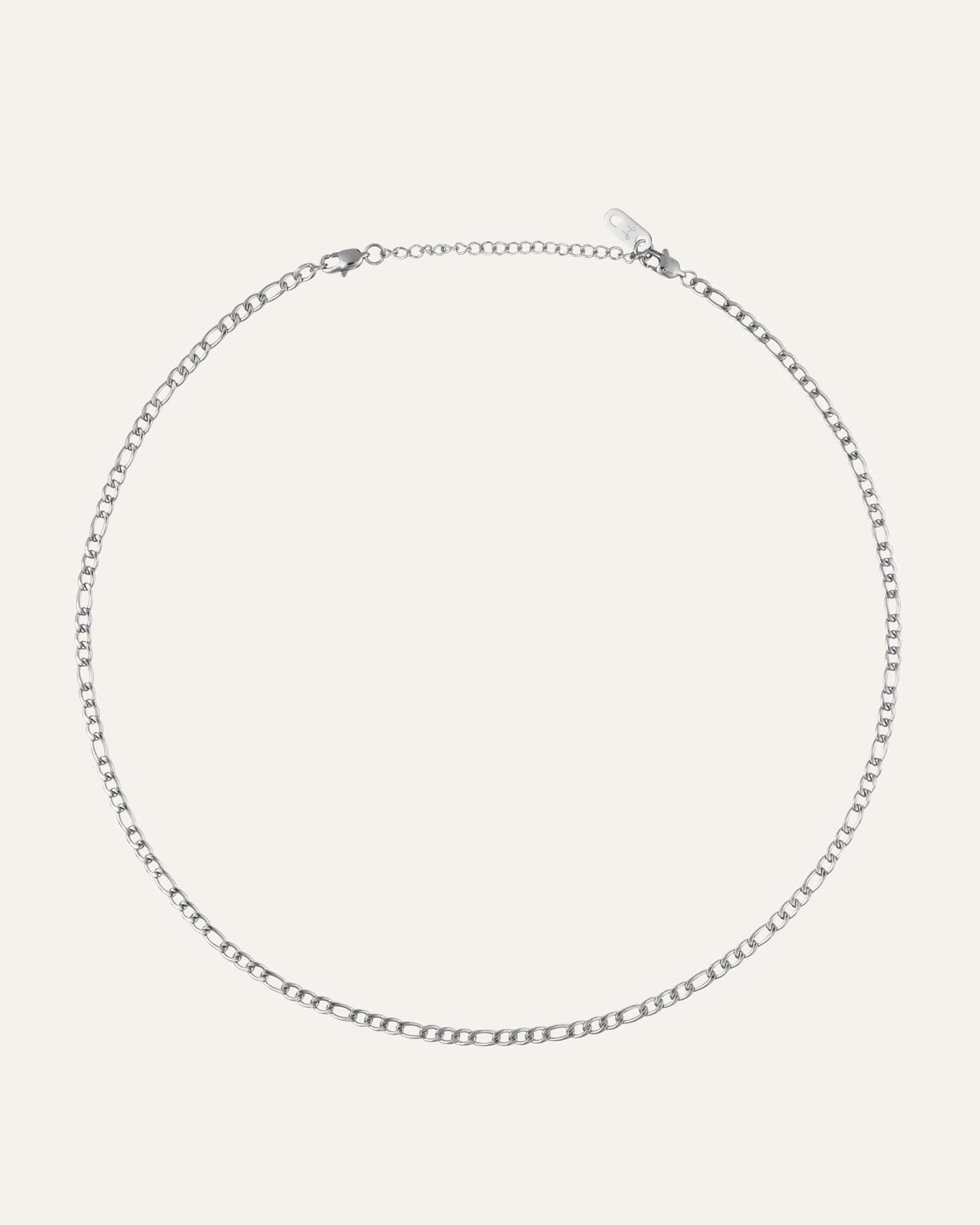 Thin Figaro Necklace silver