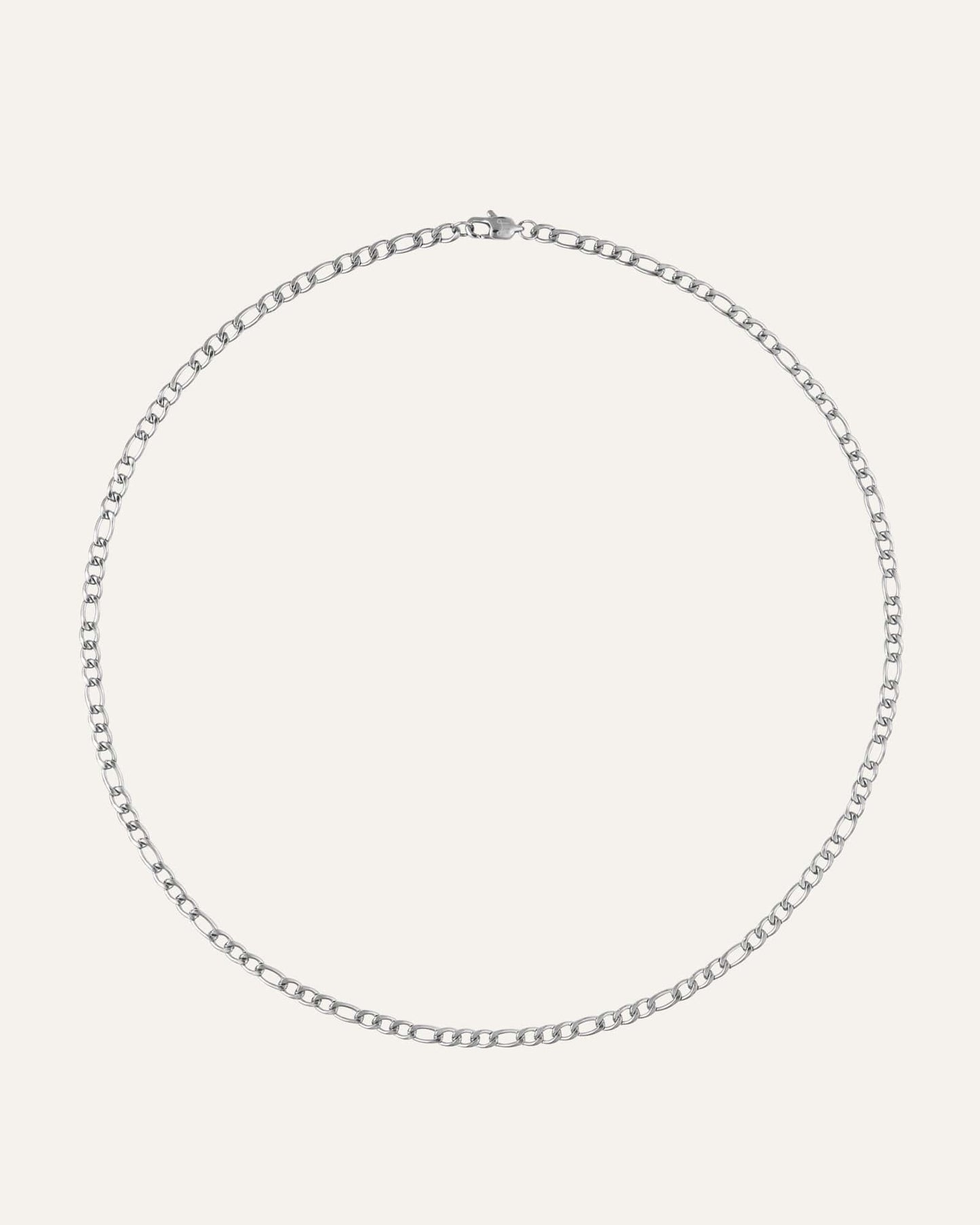 Thin Figaro Necklace silver