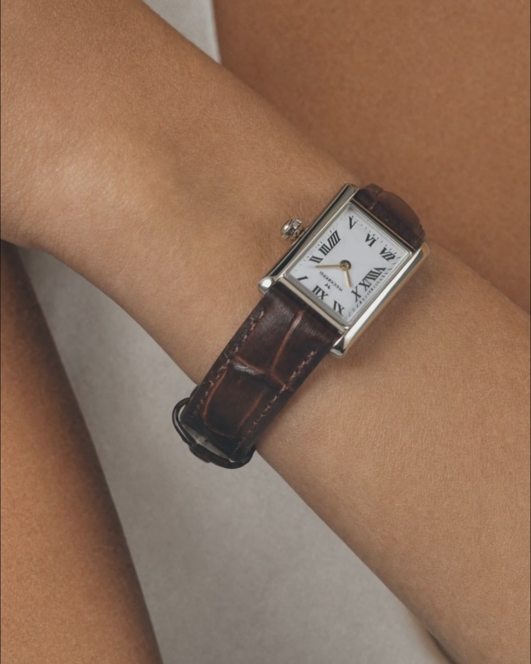 Timeless Brown Leather Silver Watch – Mockberg