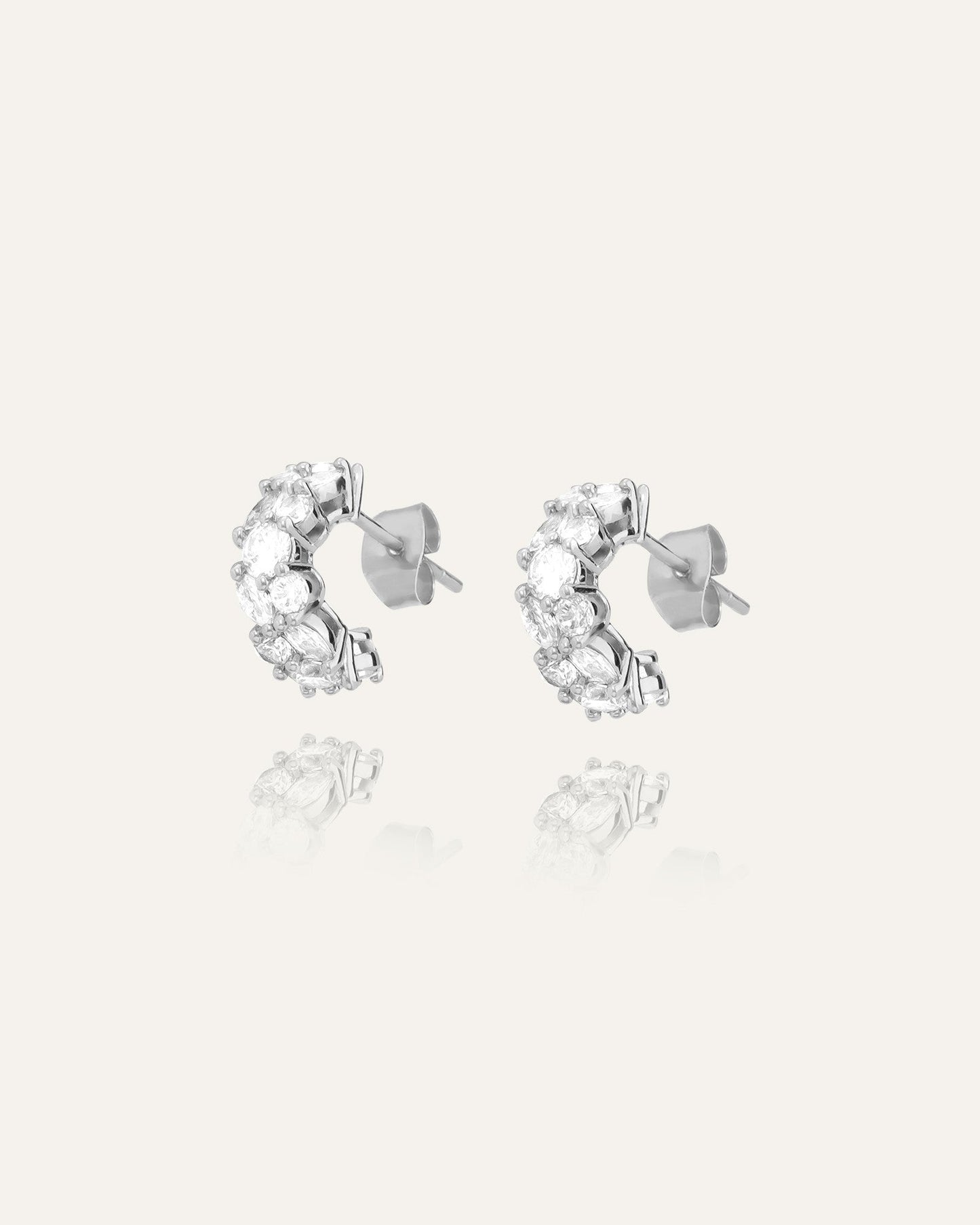Queen Earrings Silver Small