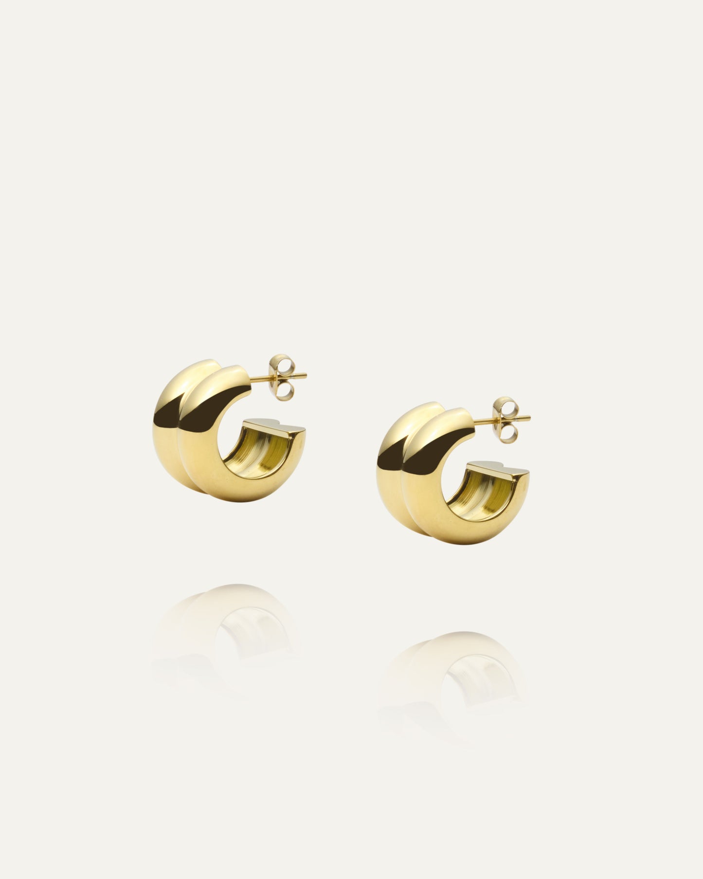 Rebel Double Gold Earrings