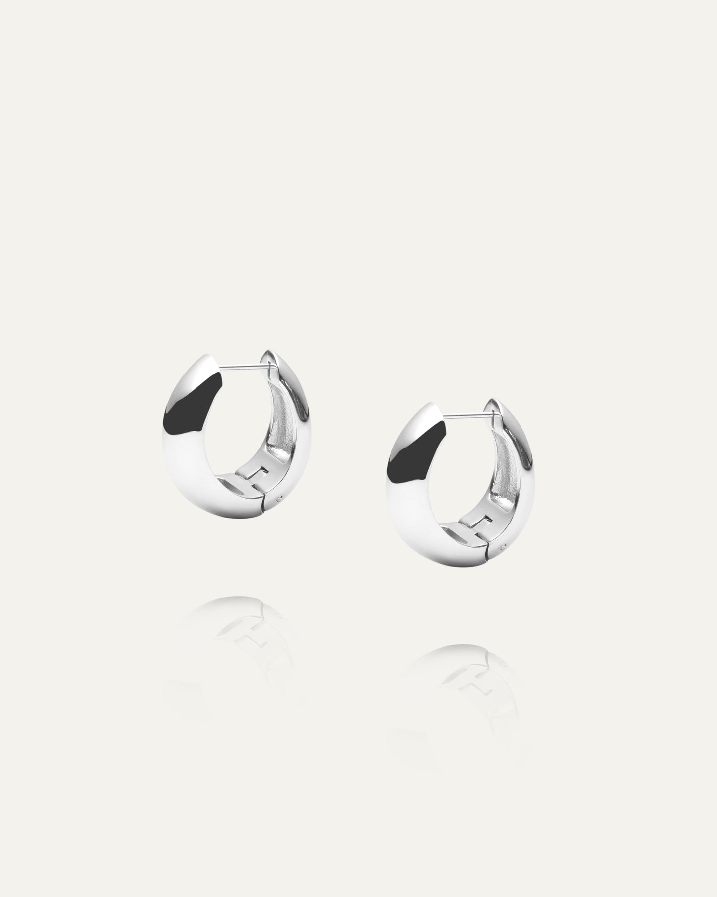 Aura Bold Silver Hoops