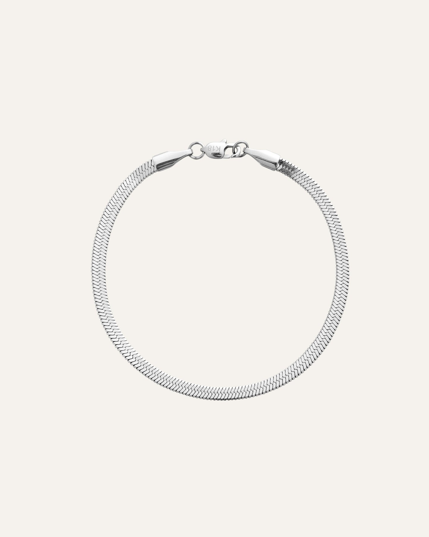 Thin Snake Bracelet Silver